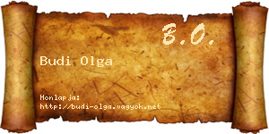 Budi Olga névjegykártya