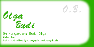 olga budi business card